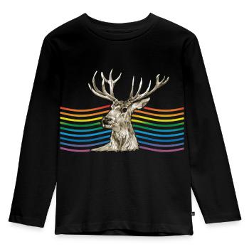 Deer - Kids' Premium Longsleeve Shirt - black - Front - AI Model Kid Male (0cm)