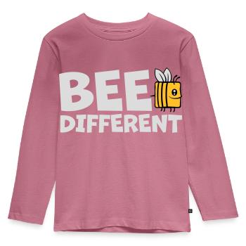 bee different Spruch Zitat - Kinder Premium Bio Langarmshirt - Mauve - Vorne - AI Model Kid Female (0cm)