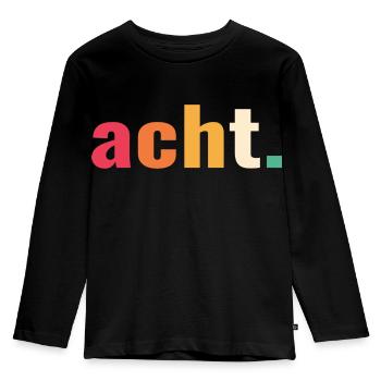 8. Geburtstag Acht 8 Jahre Kinder Kind - Kinder Premium Bio Langarmshirt - Schwarz - Vorne - AI Model Kid Male (0cm)
