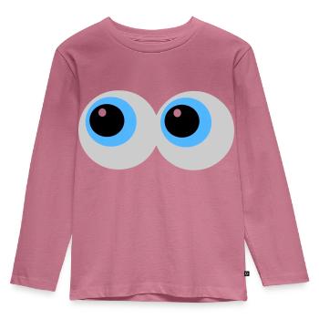 Yeux - T-shirt manches longues Premium Enfant - mauve - Devant - AI Model Kid Female (0cm)