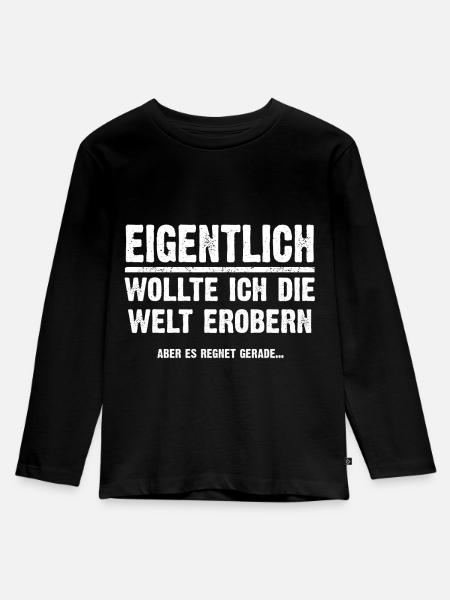Lustige Sprüche, Geschenk zB Geburtstag, Nerd - Kinder Premium Bio Langarmshirt - Schwarz