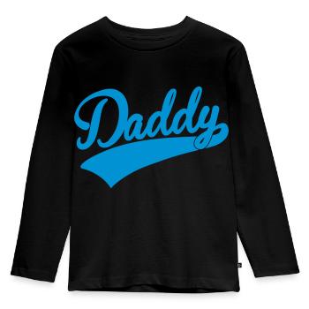 daddy - Kids' Premium Longsleeve Shirt - black - Front - AI Model Kid Male (0cm)