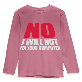 Ne pas réparer votre ordinateur - T-shirt manches longues Premium Enfant - mauve - Devant - AI Model Kid Female (0cm)