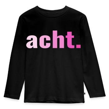 8. Geburtstag Acht 8 Jahre Geschenk - Kinder Premium Bio Langarmshirt - Schwarz - Vorne - AI Model Kid Male (0cm)