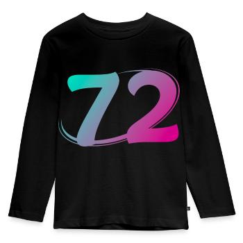 Number 71 multicolor - Kids' Premium Longsleeve Shirt - black - Front - AI Model Kid Male (0cm)