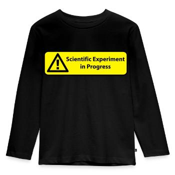 Scientific experiment in progress - Kids' Premium Longsleeve Shirt - black - Front - AI Model Kid Male (0cm)