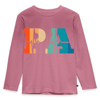 Heartbeat retro physician assistant - Kids' Premium Longsleeve Shirt - mauve - Front - AI Model Kid Female (0cm)