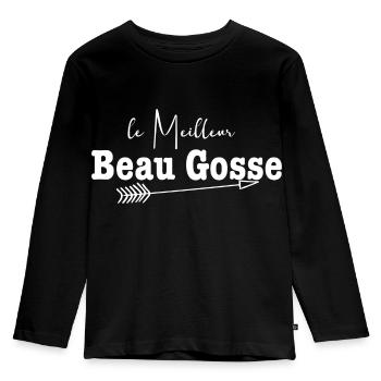 le meilleur beau gosse - T-shirt manches longues Premium Enfant - noir - Devant - AI Model Kid Male (0cm)