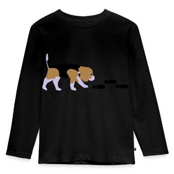 Beagle Mantrailer - Kids' Premium Longsleeve Shirt - black - Front - AI Model Kid Male (0cm)
