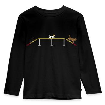 Agility - Kids' Premium Longsleeve Shirt - black - Front - AI Model Kid Male (0cm)