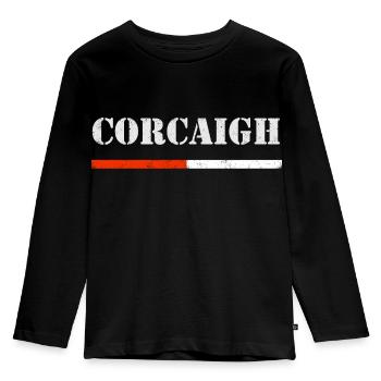 Corgaith (Cork) - Kids' Premium Longsleeve Shirt - black - Front - AI Model Kid Male (0cm)