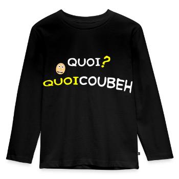 quoicoubeh - T-shirt manches longues Premium Enfant - noir - Devant - AI Model Kid Male (0cm)