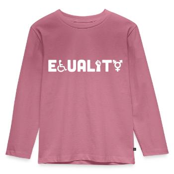EQUALITY - Kinder Premium Bio Langarmshirt - Mauve - Vorne - AI Model Kid Female (0cm)