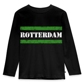 Rotterdam Vintage - T-shirt manches longues Premium Enfant - noir - Devant - AI Model Kid Male (0cm)