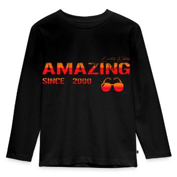 Incroyable depuis 2000 - T-shirt manches longues Premium Enfant - noir - Devant - AI Model Kid Male (0cm)