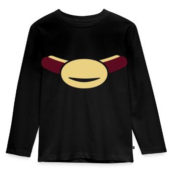 Bratwurst - Kinder Premium Bio Langarmshirt - Schwarz - Vorne - AI Model Kid Male (0cm)