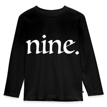 9. Geburtstag Neun Kindergeburtstag - Kinder Premium Bio Langarmshirt - Schwarz - Vorne - AI Model Kid Male (0cm)