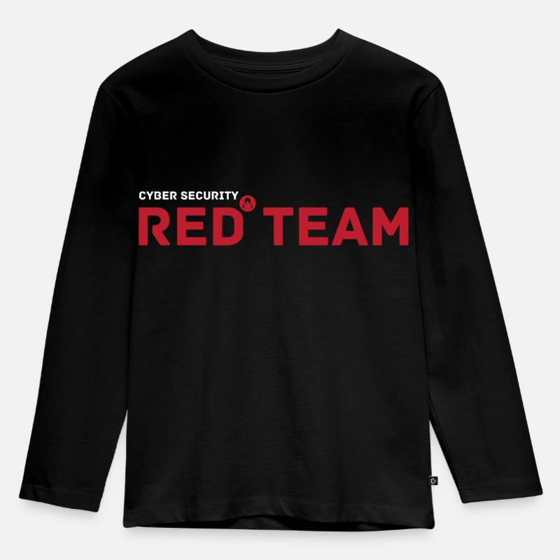 Cyber Security Red Team Hacking Hacker - Kinder Premium Bio Langarmshirt - Schwarz
