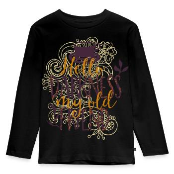 Bonjour obscurité de mon ancienne dépendance - T-shirt manches longues Premium Enfant - noir - Devant - AI Model Kid Male (0cm)