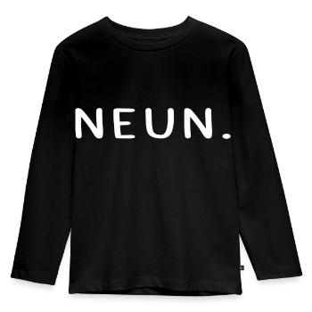 9. Geburtstag Neun Geschenk - Kinder Premium Bio Langarmshirt - Schwarz - Vorne - AI Model Kid Male (0cm)