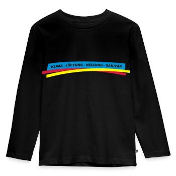 Klima Lüftung Heizung Sanitär - Kinder Premium Bio Langarmshirt - Schwarz - Vorne - AI Model Kid Male (0cm)