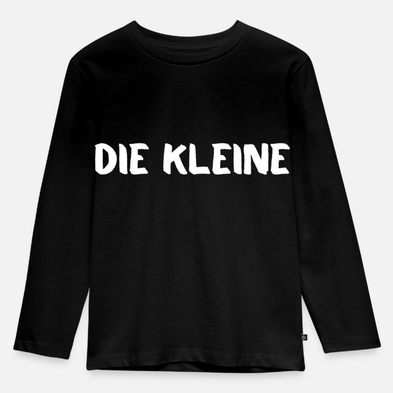 Die Kleine Tochter - Kinder Premium Bio Langarmshirt - Schwarz