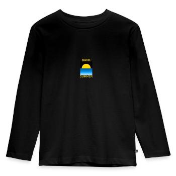 Dark Summer - Kinder Premium Bio Langarmshirt - Schwarz - Vorne - AI Model Kid Male (0cm)