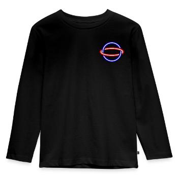 Sphère de planète néon - T-shirt manches longues Premium Enfant - noir - Devant - AI Model Kid Male (0cm)