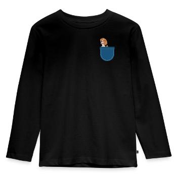 Dog Lovers Dogs Cadeau Chest Bag Beagle - T-shirt manches longues Premium Enfant - noir - Devant - AI Model Kid Male (0cm)