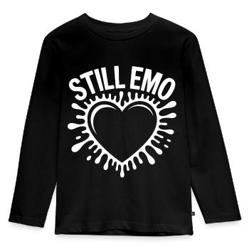 Immernoch Emo! Goth Emo Alternativ Aesthetic - Kinder Premium Bio Langarmshirt - Schwarz - Vorne - AI Model Kid Male (0cm)