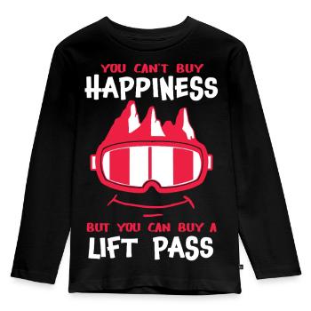 Happiness Skiing - T-shirt manches longues Premium Enfant - noir - Devant - AI Model Kid Male (0cm)