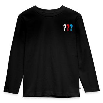 Die Drei ??? kleines Logo - Kinder Premium Bio Langarmshirt - Schwarz - Vorne - AI Model Kid Male (0cm)