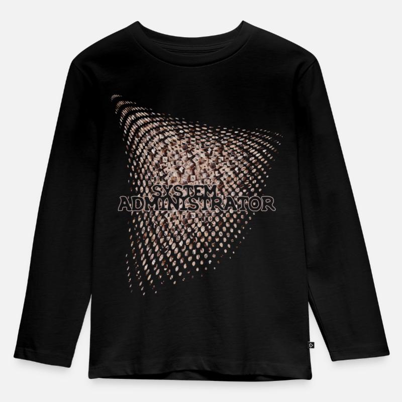 SYSTEM ADMINISTRATOR - Kinder Premium Bio Langarmshirt - Schwarz
