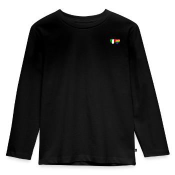 Italy Rainbow Flag - Kids' Premium Longsleeve Shirt - black - Front - AI Model Kid Male (0cm)