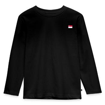 Drapeau de Singapour - T-shirt manches longues Premium Enfant - noir - Devant - AI Model Kid Male (0cm)