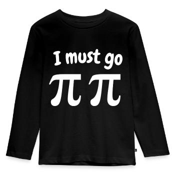 pi witz WC Toilette Mathe - Kinder Premium Bio Langarmshirt - Schwarz - Vorne - AI Model Kid Male (0cm)