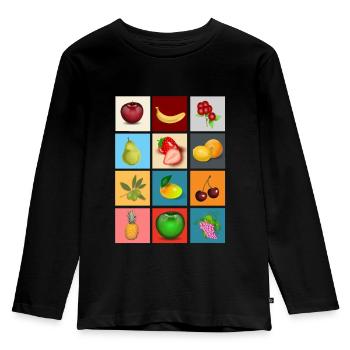 fruits - T-shirt manches longues Premium Enfant - noir - Devant - AI Model Kid Male (0cm)
