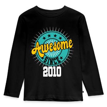 10. Geburtstag Junge Mädchen Geschenk - Kinder Premium Bio Langarmshirt - Schwarz - Vorne - AI Model Kid Male (0cm)