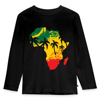 Africa Love Rasta Reggae Black lives Matter - Kids' Premium Longsleeve Shirt - black - Front - AI Model Kid Male (0cm)