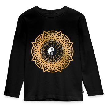 Yin Yang - Kids' Premium Longsleeve Shirt - black - Front - AI Model Kid Male (0cm)