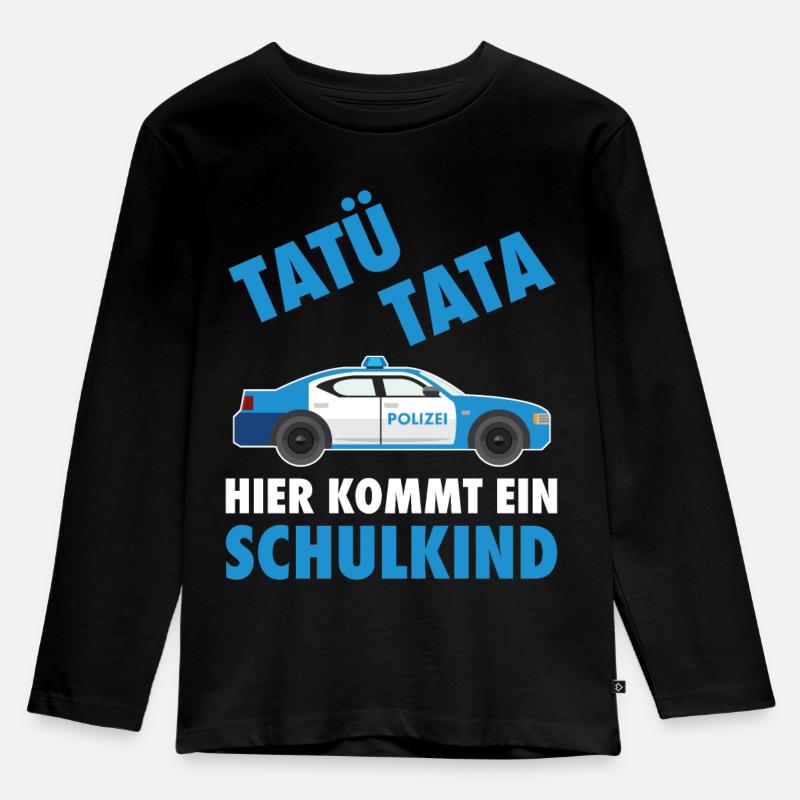 Einschulung 2021 - Kinder Premium Bio Langarmshirt - Schwarz