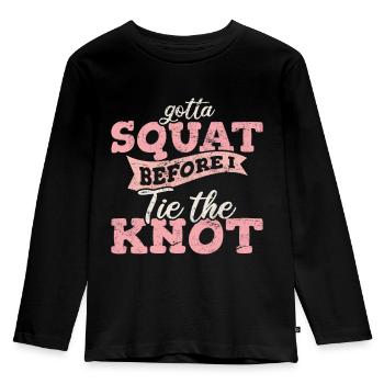 No Pain No Ice Cream Fitness Funny Gym Saying Card - Kinder Premium Bio Langarmshirt - Schwarz - Vorne - AI Model Kid Male (0cm)