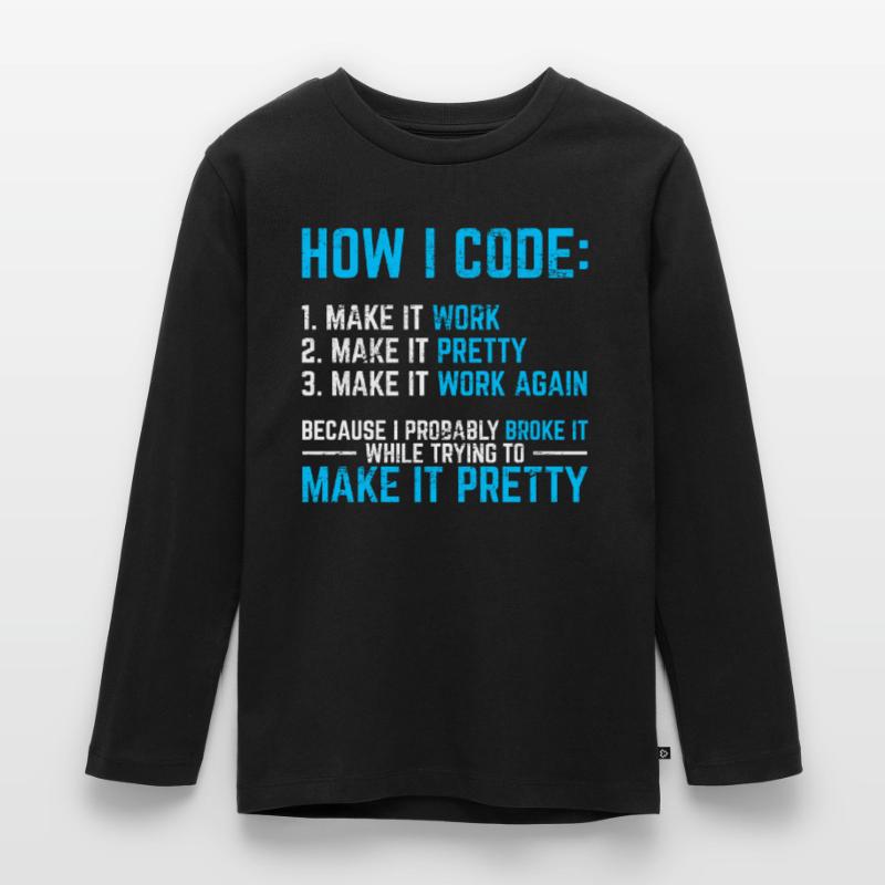 Programmeur Codeur Développeur de logiciels Programming Co T-shirt manches longues Premium Enfant