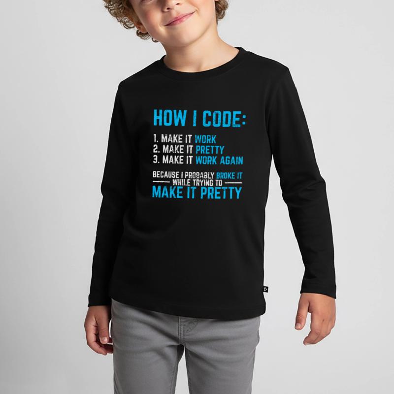 Programmeur Codeur Développeur de logiciels Programming Co T-shirt manches longues Premium Enfant