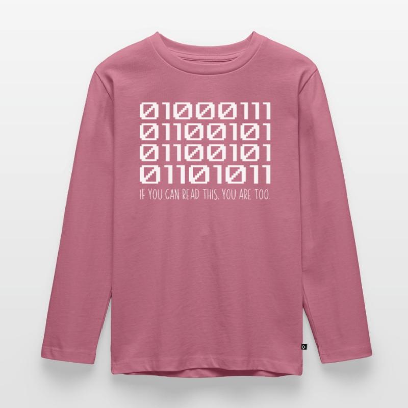Cool Computer Binary Code Programmeur Développeur T-shirt manches longues Premium Enfant