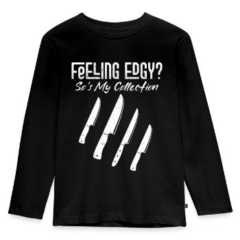 Feeling Edgy? So's My Collection Hobby Knife Colle - Kids' Premium Longsleeve Shirt - black - Front - AI Model Kid Male (0cm)