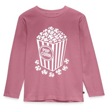 Fresh Popcorn - Crispy, Delicious - Gift - Kids' Premium Longsleeve Shirt - mauve - Front - AI Model Kid Female (0cm)
