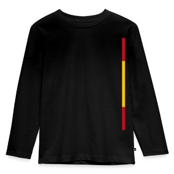 Spain Flag Style Stripes - Kids' Premium Longsleeve Shirt - black - Front - AI Model Kid Male (0cm)