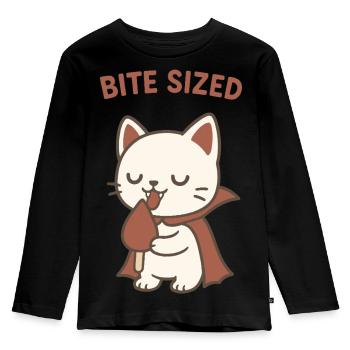 Bite Sized Kitty Popsicle - Kids' Premium Longsleeve Shirt - black - Front - AI Model Kid Male (0cm)