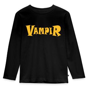 VAMPIR - Kinder Premium Bio Langarmshirt - Schwarz - Vorne - AI Model Kid Male (0cm)